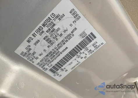 2006 Ford F-150 Lariat/Xlt z USA, uszkodzony, nr VIN 1FTPW12VX6FB16548